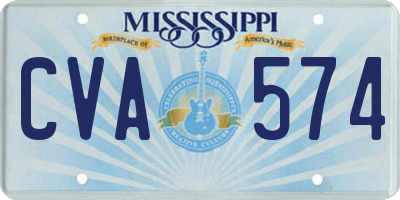 MS license plate CVA574
