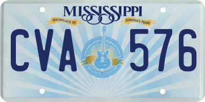 MS license plate CVA576