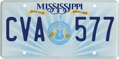 MS license plate CVA577