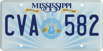 MS license plate CVA582