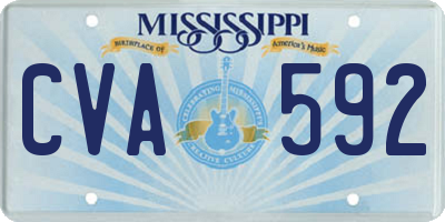 MS license plate CVA592