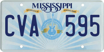 MS license plate CVA595