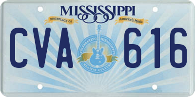 MS license plate CVA616
