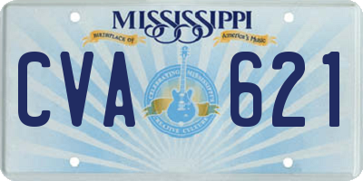 MS license plate CVA621