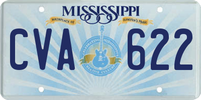 MS license plate CVA622