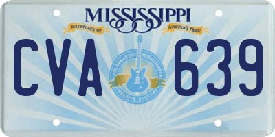 MS license plate CVA639