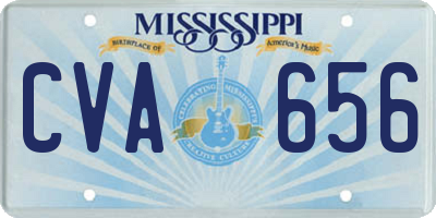 MS license plate CVA656