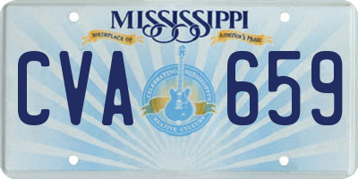 MS license plate CVA659