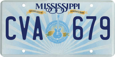 MS license plate CVA679