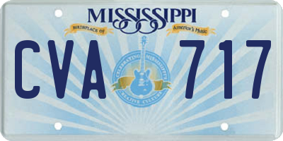 MS license plate CVA717