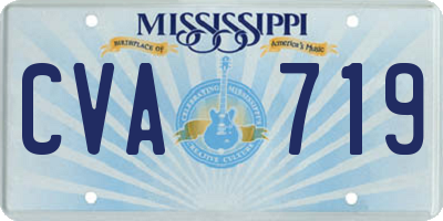 MS license plate CVA719