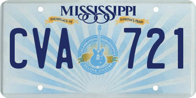 MS license plate CVA721