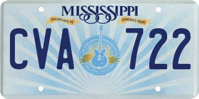 MS license plate CVA722