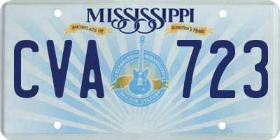 MS license plate CVA723