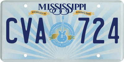 MS license plate CVA724