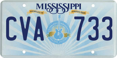 MS license plate CVA733