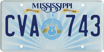 MS license plate CVA743