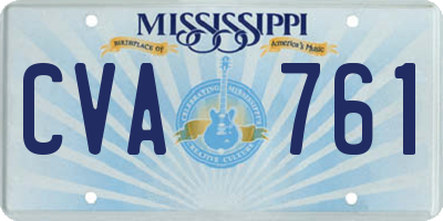 MS license plate CVA761
