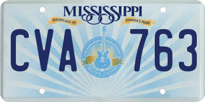 MS license plate CVA763