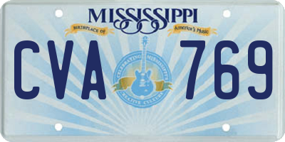 MS license plate CVA769