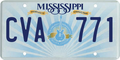 MS license plate CVA771