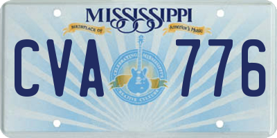 MS license plate CVA776