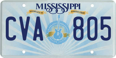 MS license plate CVA805