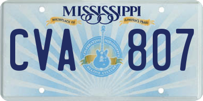 MS license plate CVA807
