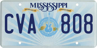 MS license plate CVA808