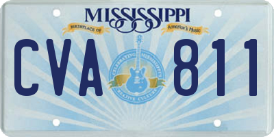 MS license plate CVA811