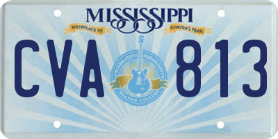 MS license plate CVA813