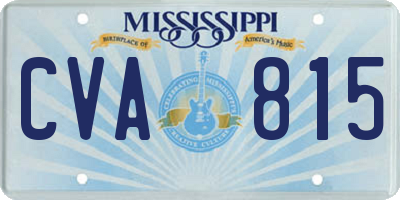 MS license plate CVA815