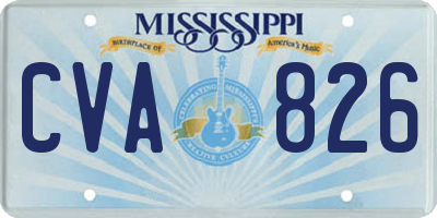 MS license plate CVA826