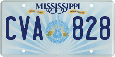 MS license plate CVA828