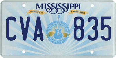 MS license plate CVA835