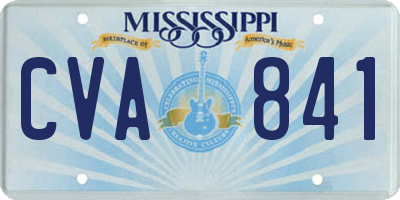 MS license plate CVA841