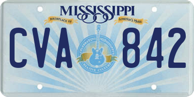 MS license plate CVA842