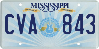 MS license plate CVA843