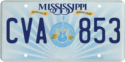 MS license plate CVA853
