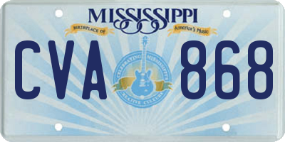 MS license plate CVA868