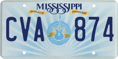 MS license plate CVA874