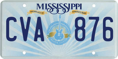 MS license plate CVA876