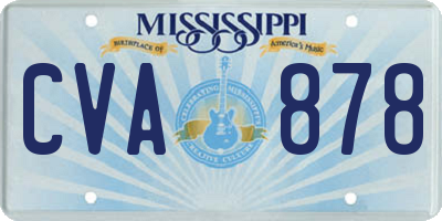 MS license plate CVA878