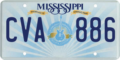 MS license plate CVA886