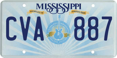 MS license plate CVA887