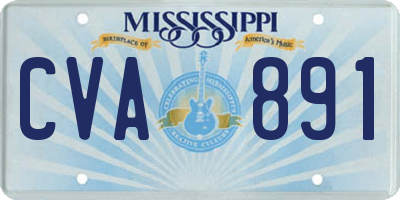 MS license plate CVA891