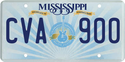 MS license plate CVA900
