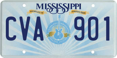 MS license plate CVA901