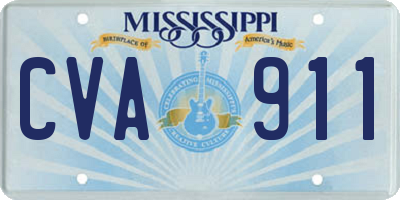 MS license plate CVA911