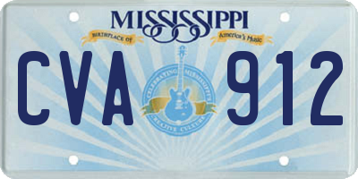 MS license plate CVA912